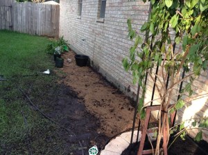 Goodbye, old flower bed