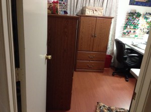 Both armoires seen from the door